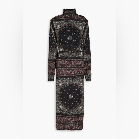 Zimmermann Matchmaker Utility Silk Dress in Black Bandana AU 1 - Picture 4 of 15